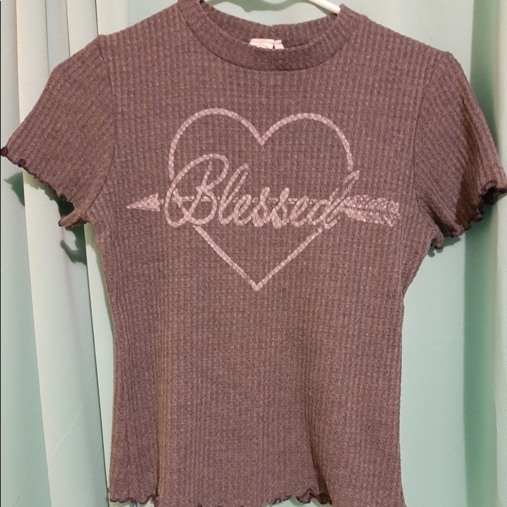 Used Junior Girls Small Paper Crane Riffled Shirt